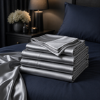 Liquid Silver Silk Sheet Set